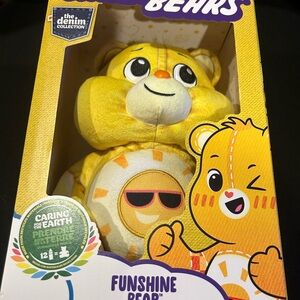 Care Bears Yellow Funshine Bear Stuffed Animal Denim Collection